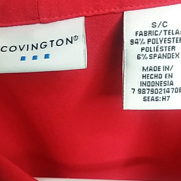 Covington Classy Red n black Blouse - Picture 3 of 3